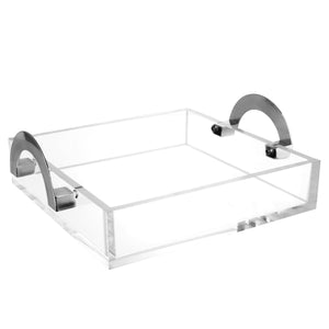Silver Lux Lucite 9x9" Tray (Matzah)