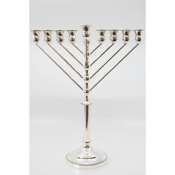 Sterling Silver Menorah (HZ4827) - Elegant Sterling 