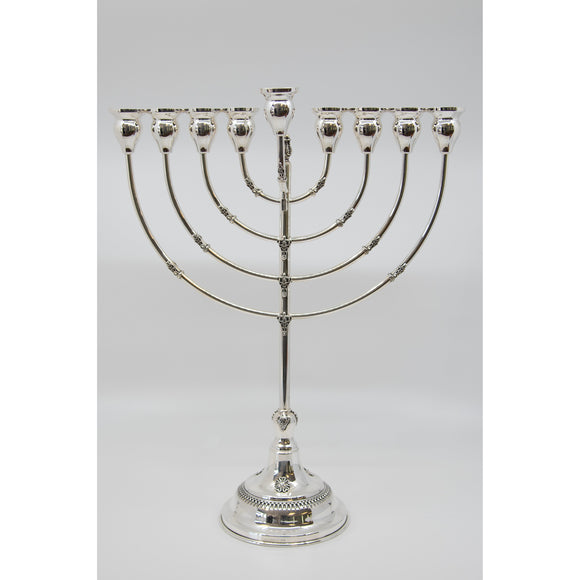 Sterling Silver Menorah (HZ6300) - Elegant Sterling 