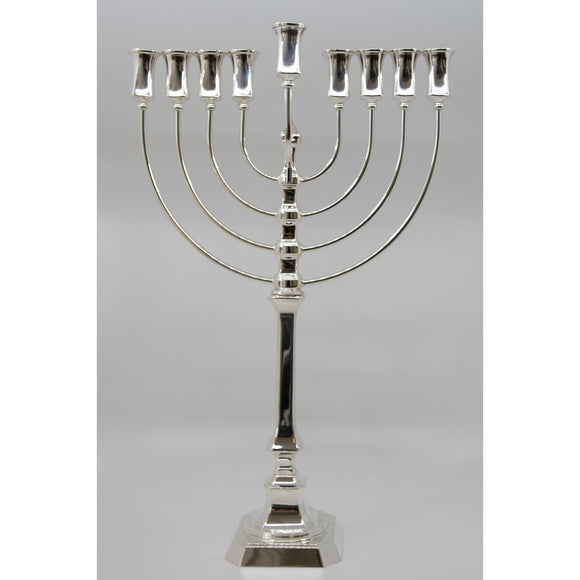 Sterling Silver Menorah (HZ6086) - Elegant Sterling 