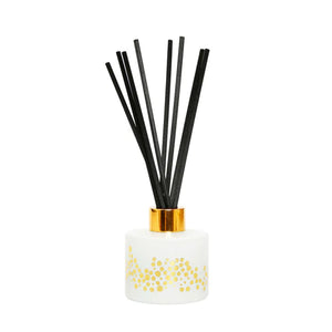 Gold Spotted White Bottle Diffuser, "Lily Of The Valley" Aroma -  VD3232