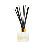 Gold Spotted White Bottle Diffuser, "Lily Of The Valley" Aroma -  VD3232