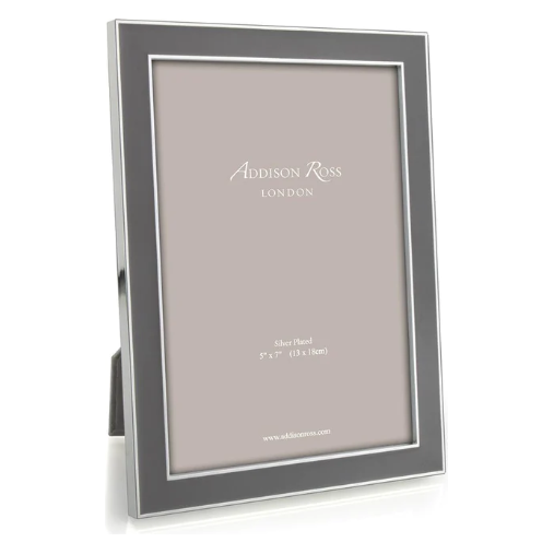 Silver Trim Chiffon Enamel FR 6106Picture Frame