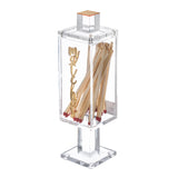 Magnetic Lucite Match Holder, Gold