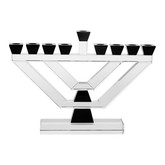 Glass Menorah 175BL Blue