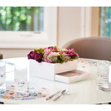 Vase Bencher Set with Purple Faux Floral