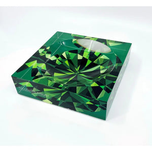 Facets Green Acrylic Candy Tray 6X6
