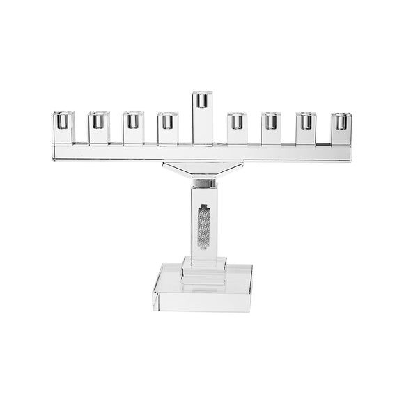 Glass Menorah with Silver 16378 SS
