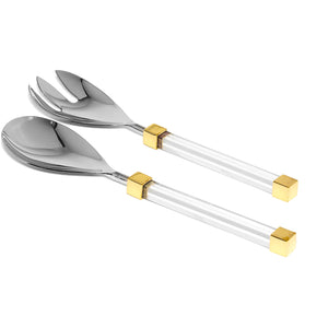 Set of 2 Salad Servers with Acrylic Handles AC097