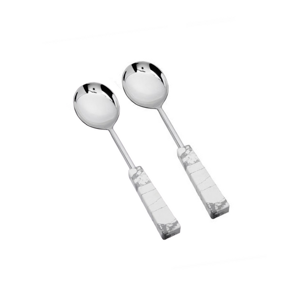 Stainless Steel & Stone Salad Servers SS1027
