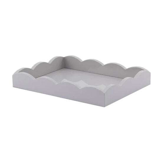 Scalloped Edge Tray TR6201 Chiffon Grey